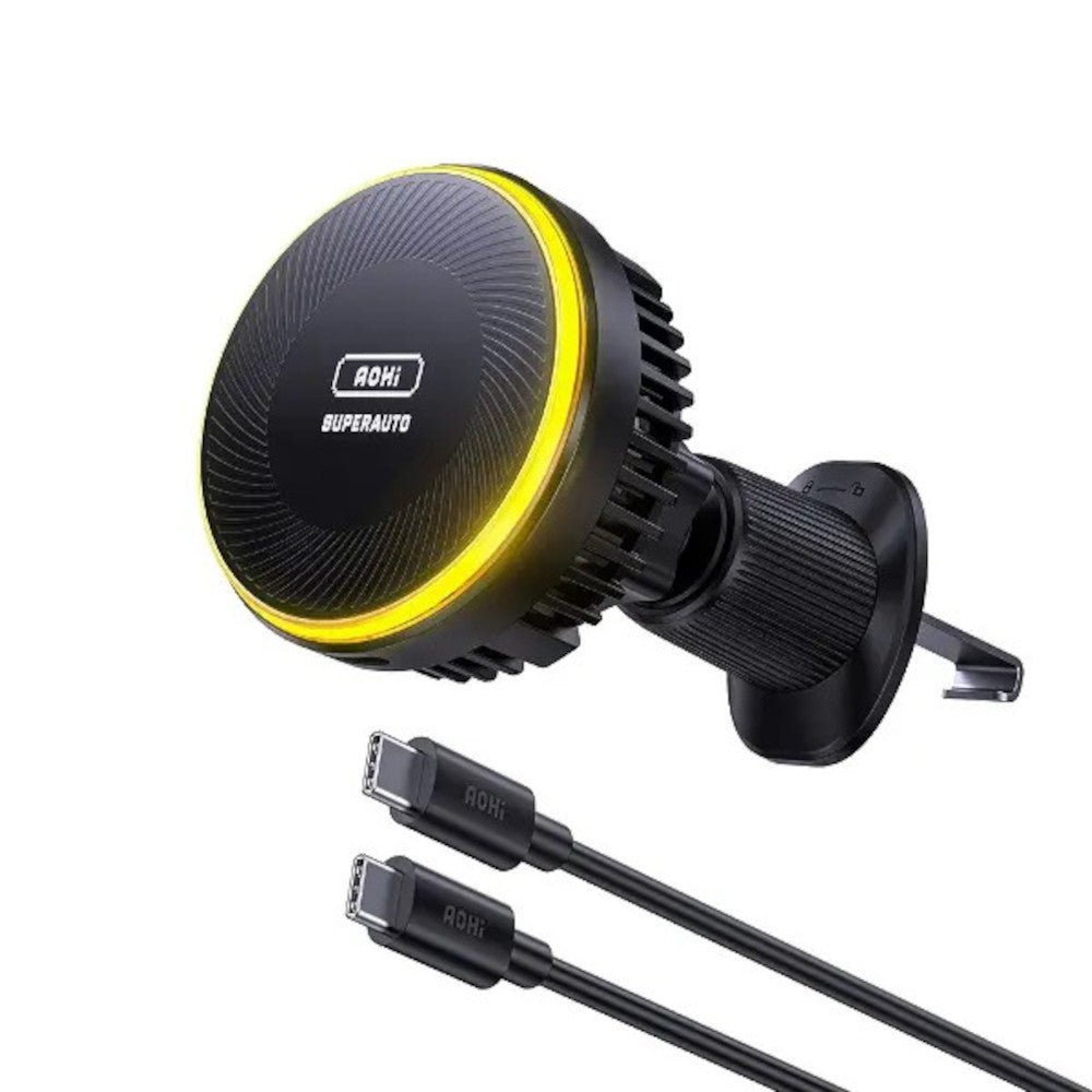 Samochodowa ładowarka indukcyjna z chłodzeniem AOHi Superauto self- cooling Magnetic 15W