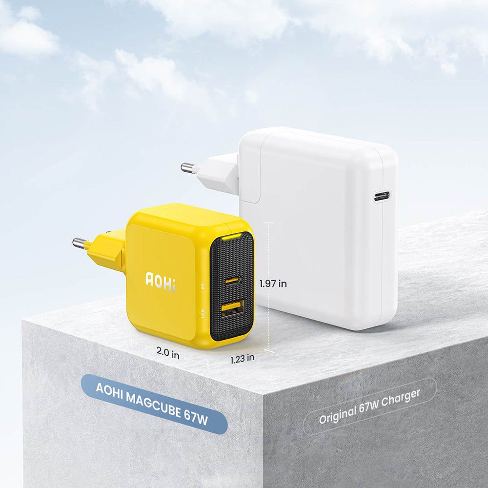 Ładowarka AOHi Magcube PD 67W 1x USB-C, 1x USB-A