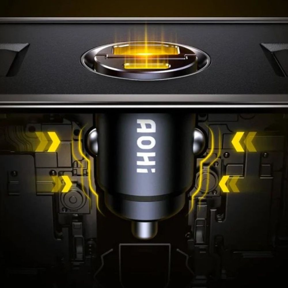 Ładowarka samochodowa AOHi Superauto PD 45W 1x USB-C, 1x USB-A