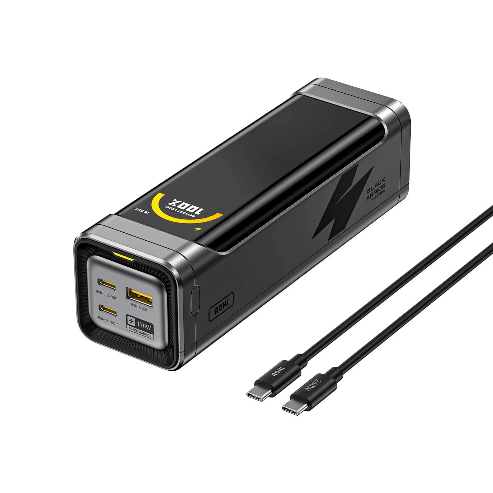 Powerbank AOHi Black Warrior PD 3.0 170W 25200mAh
