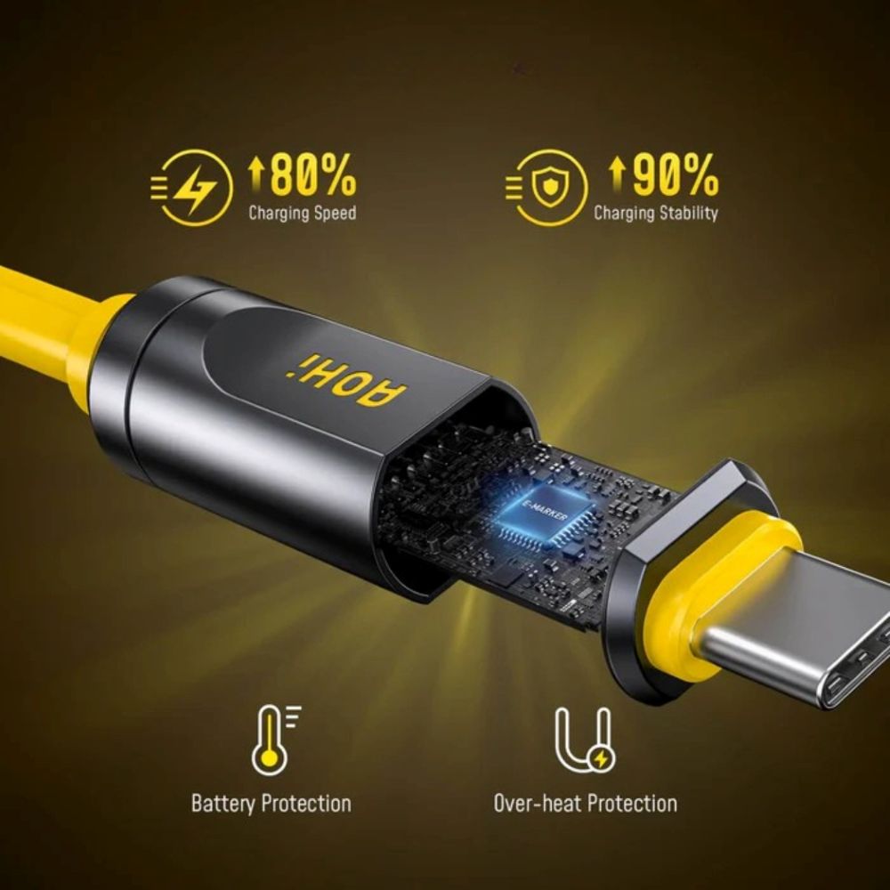 Kabel USB-C AOHi THE FUTURE USB 4.2 Thunderbolt 5  120GB/s 1m