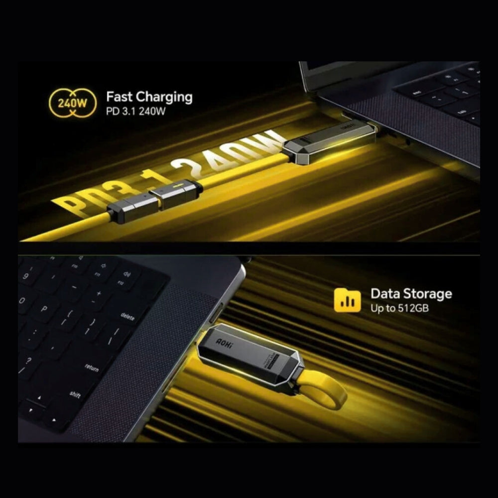 Zestaw Kabli USB-C z pamięcia Flash AOHi The Future Magflash 2 in 1 512GB