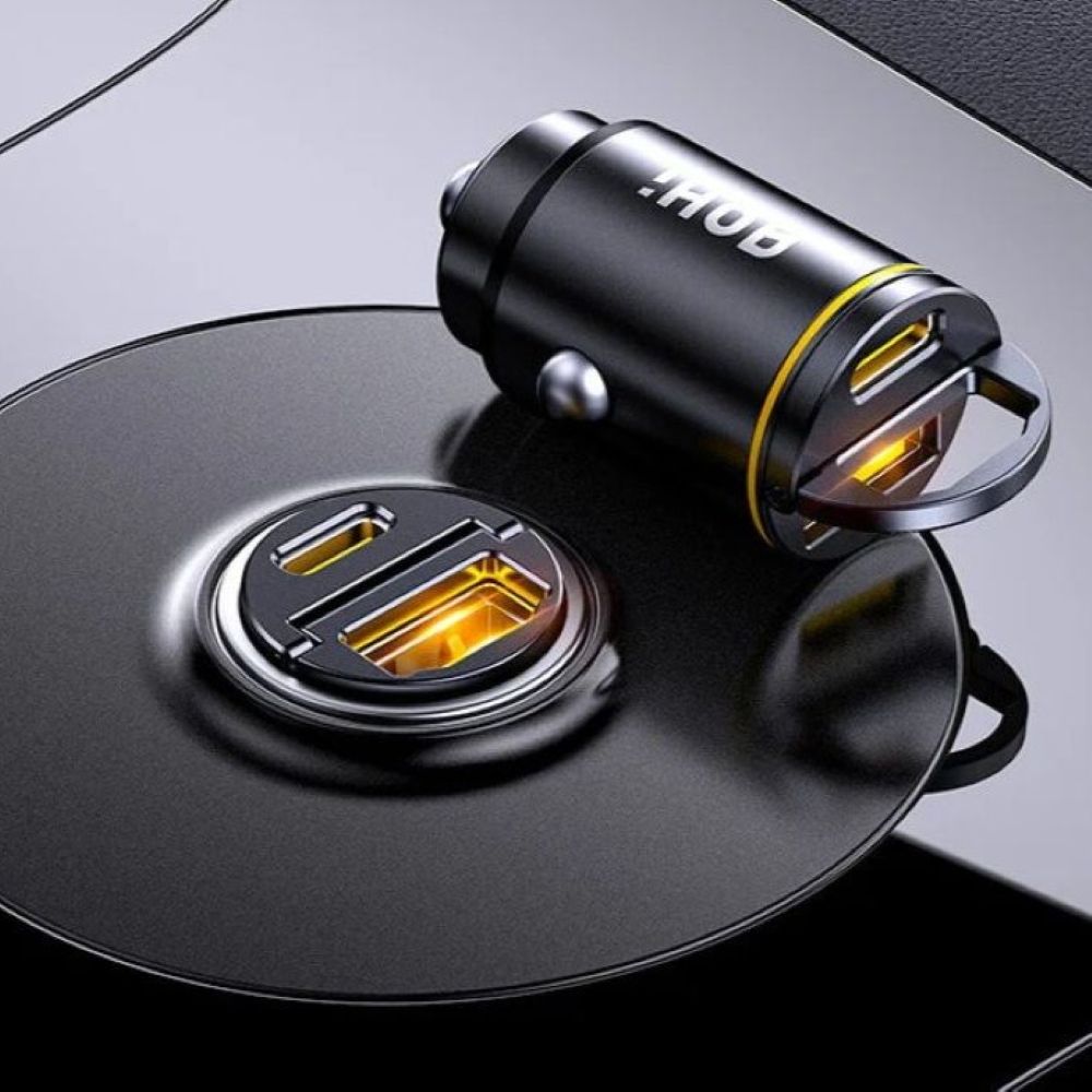 Ładowarka samochodowa AOHi Superauto PD 45W 1x USB-C, 1x USB-A