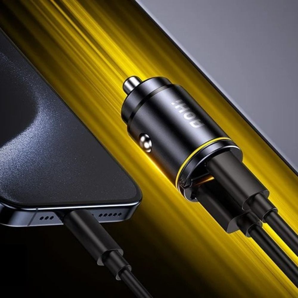 Ładowarka samochodowa AOHi Superauto PD 45W 1x USB-C, 1x USB-A
