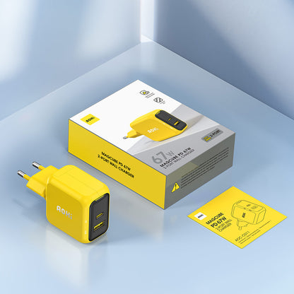 Ładowarka AOHi Magcube PD 67W 1x USB-C, 1x USB-A