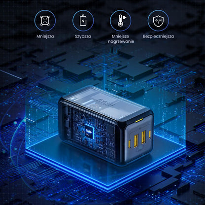 Ładowarka AOHi Magcube PD 120W 2x USB-C, 2x USB-A
