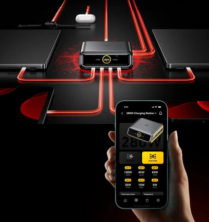Stacja ładująca AOHi The Future AI 280W PD GaN 6-portów USB